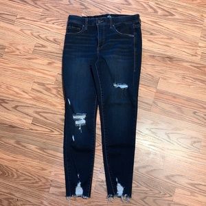 987 - LuLaRoe Denim Distress Blue Dark Wash